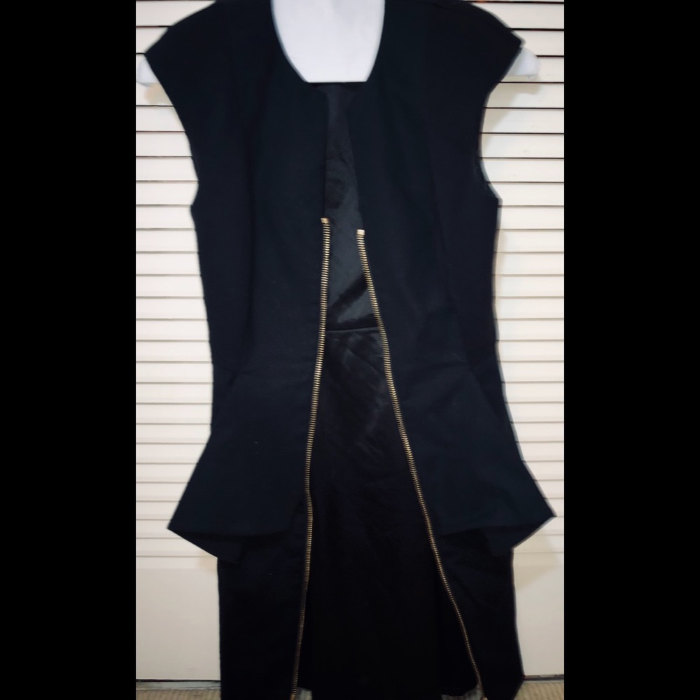 Fashionable black trench coat